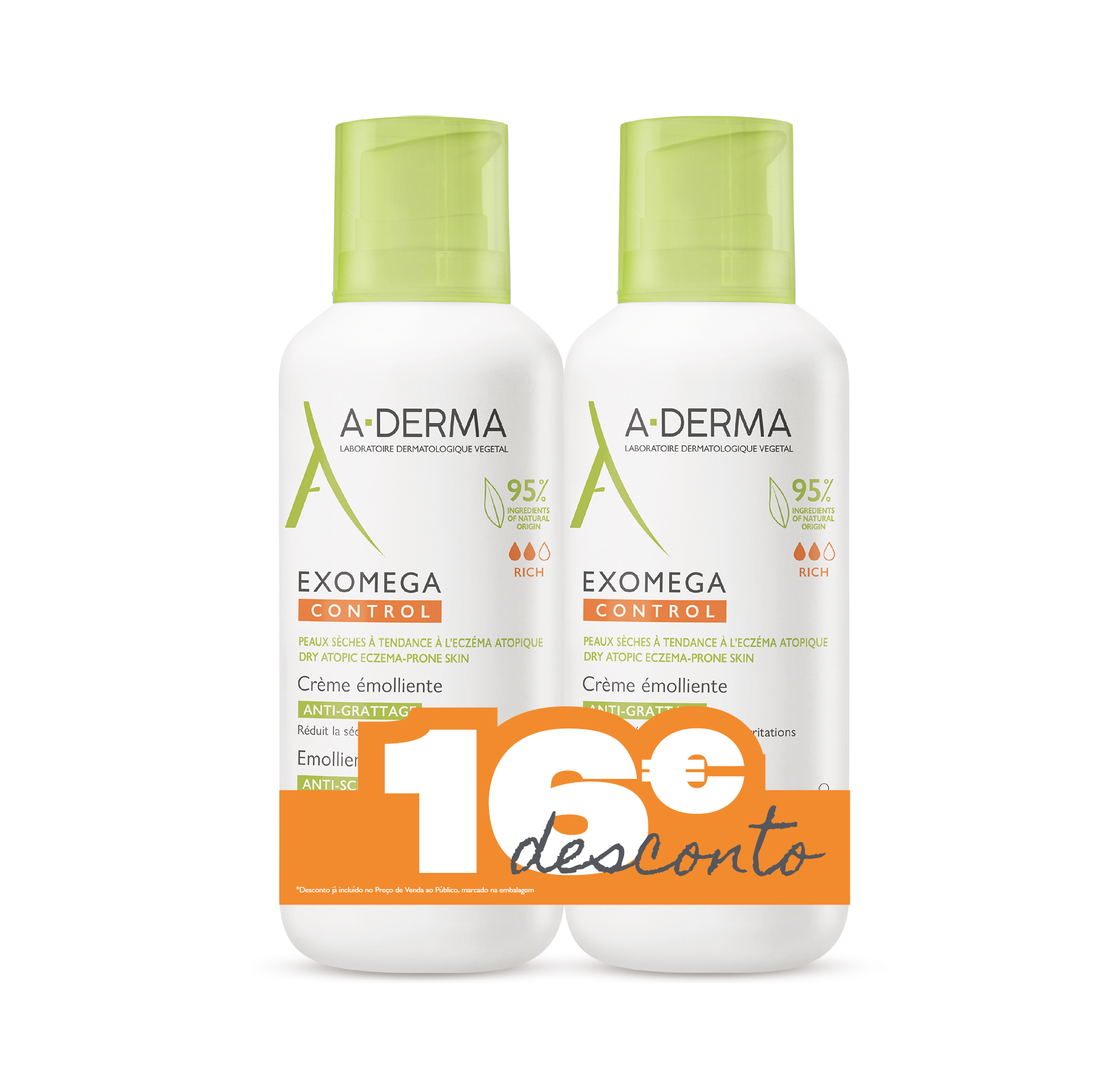 A-Derma Exomega Control Creme Emoliente 2x400ml