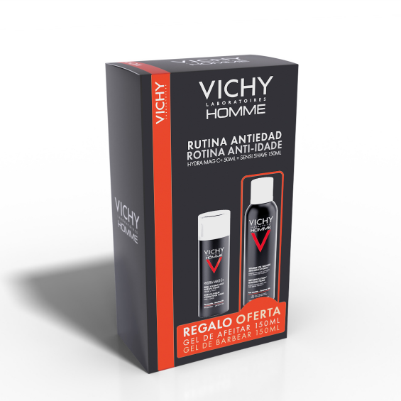 Vichy Homme Hydra Mag C+ Tratamento Antifadiga e Olheiras 50ml com oferta de Gel de Barbear 150ml