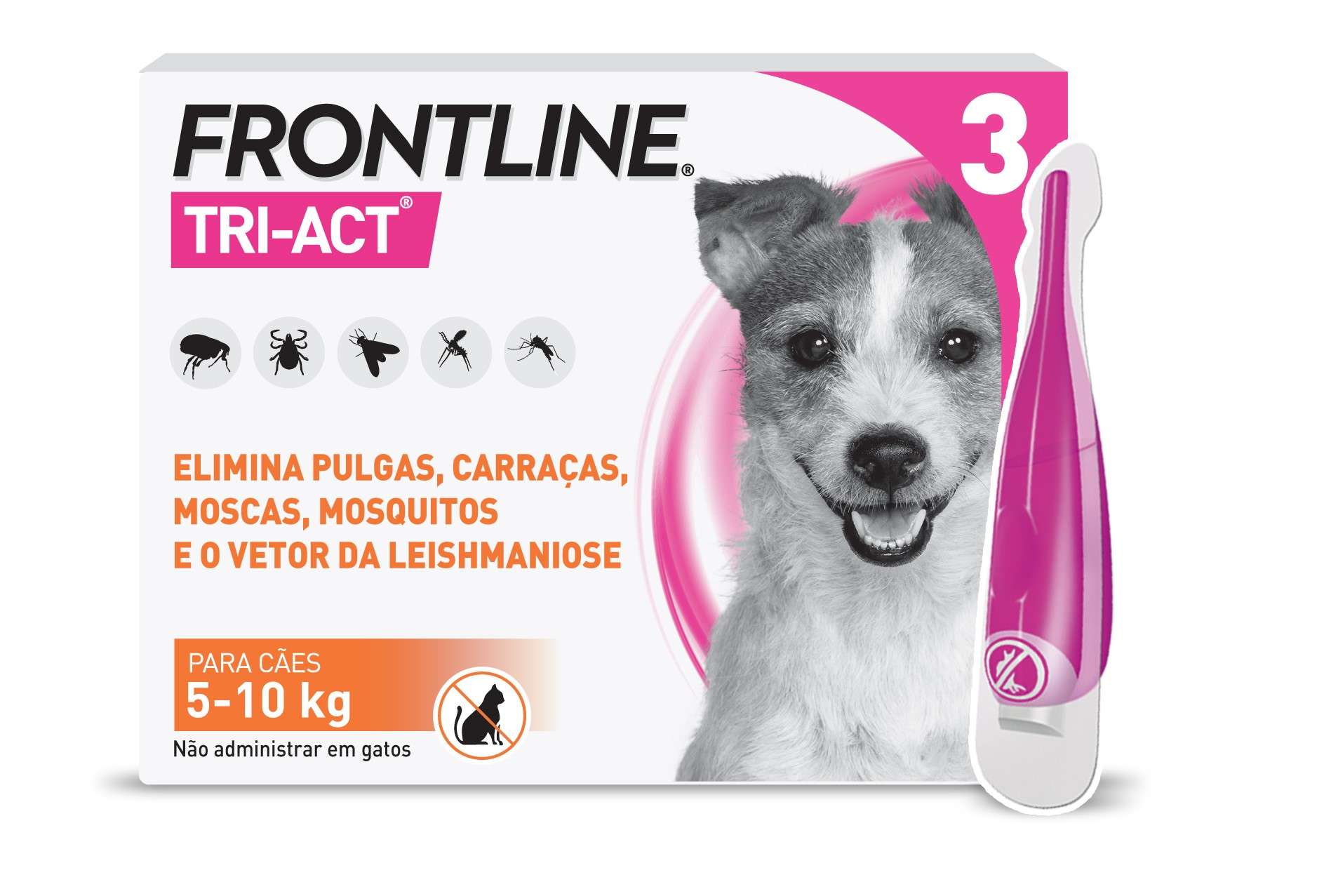Frontline Tri-Act Antiparasitário Cão 5-10kg 3 unidades