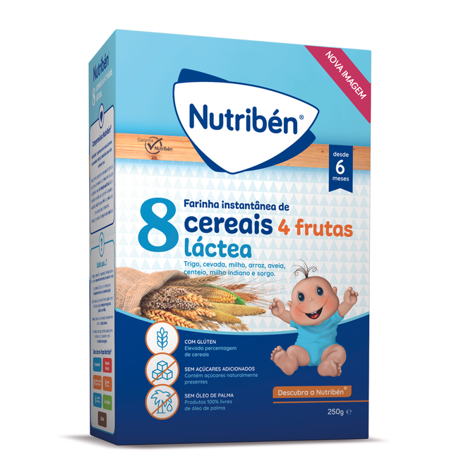 Nutribén Farinhas 8 Cereais 4 Frutas láctea 250g