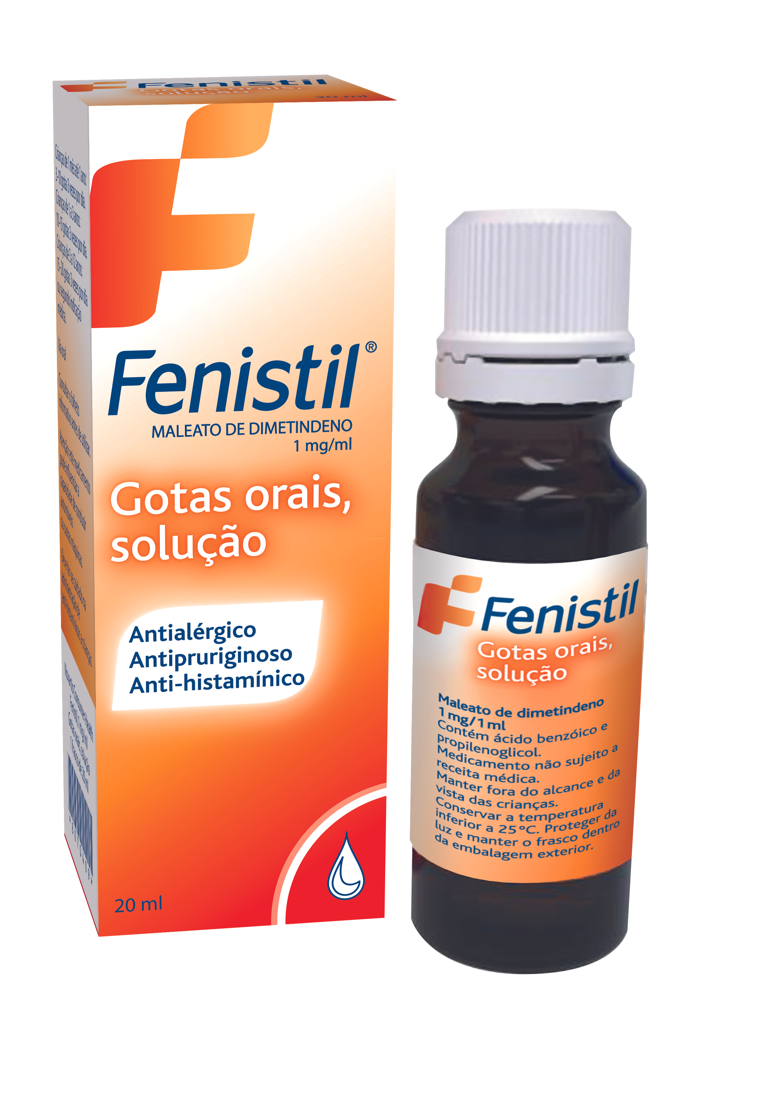 Fenistil, 1 Mg/Ml Solução Oral Gotas - 20ml