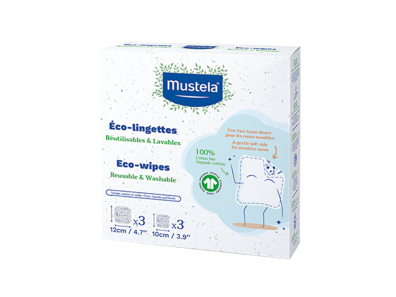 Mustela Bebé Toalhetes Eco Reutilizáveis x6