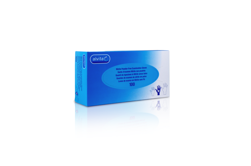 Alvita Luvas Exame Nitrilo S/Po S X100