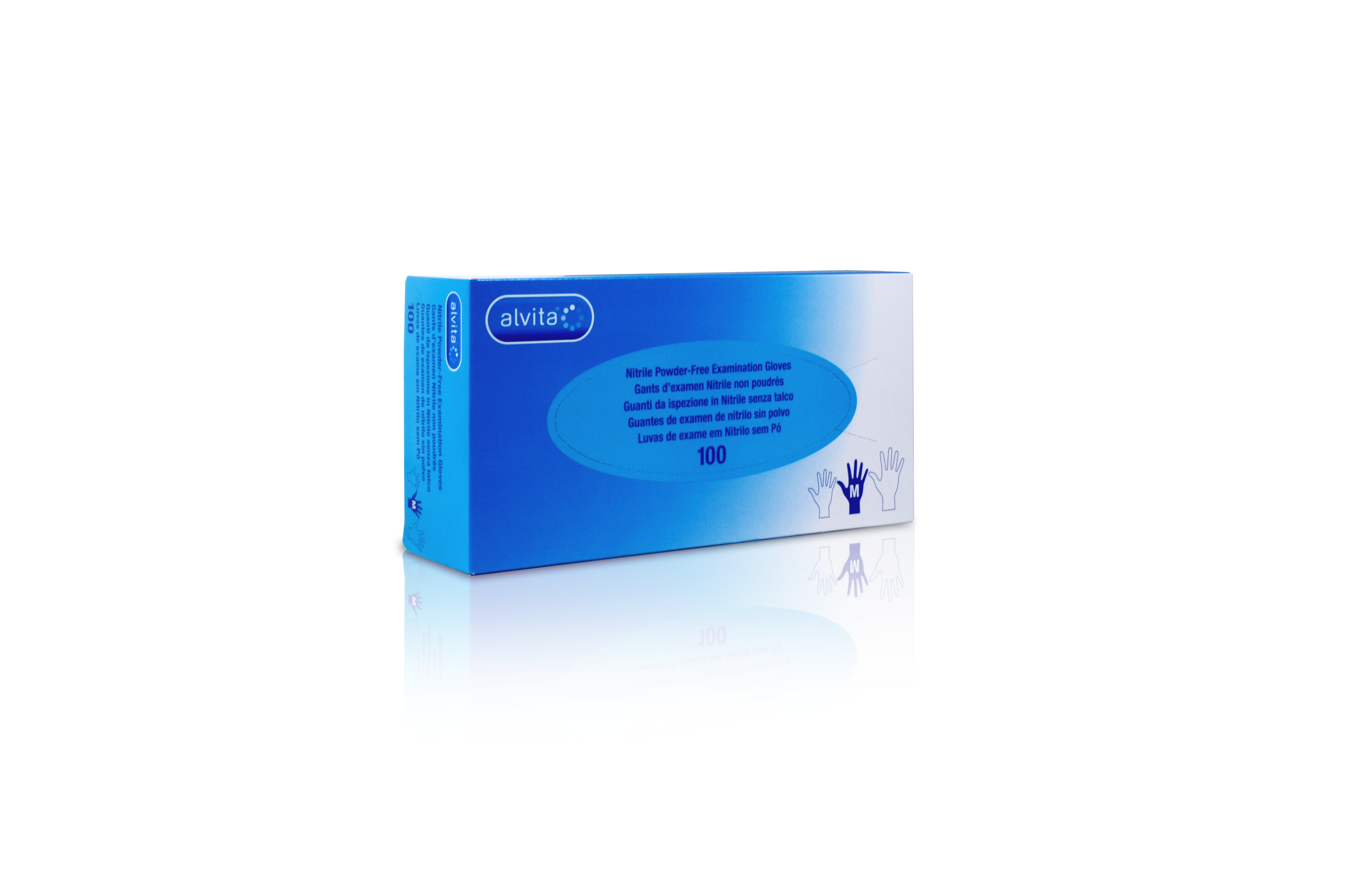 Alvita Luvas Exame Nitrilo S/Po S X100