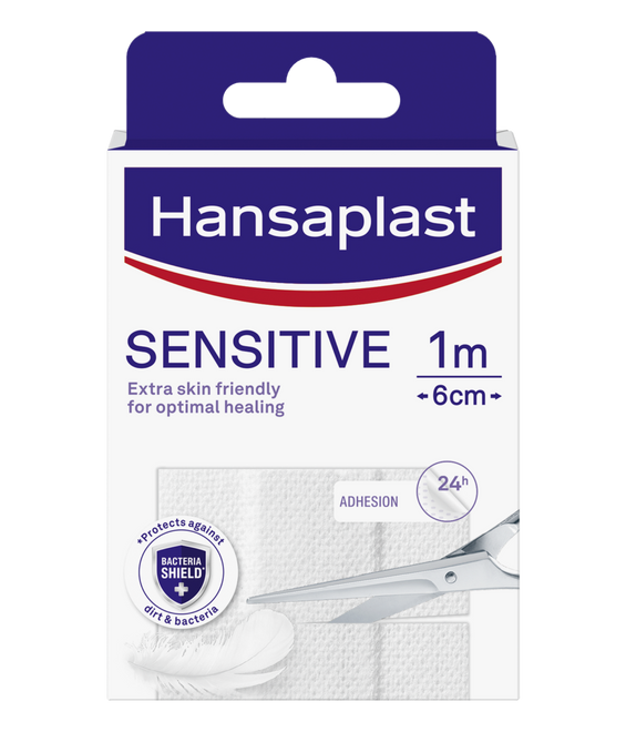Hansaplast Sensitive Penso Peles Sensíveis Banda 1m x 6cm