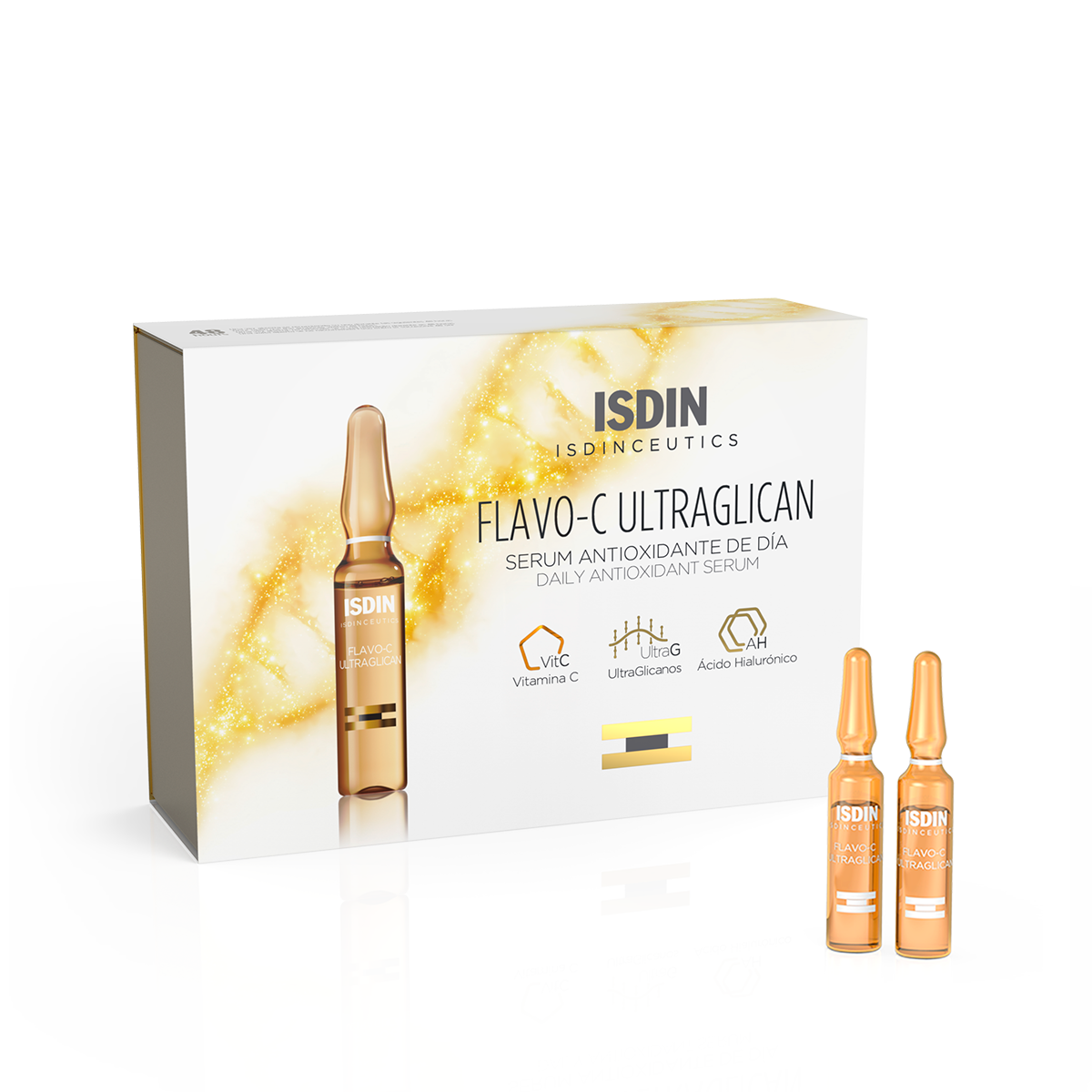 ISDIN Isdinceautics Flavo C Ultraglican Ampolas 10UX2ML 30ML-Sérum antioxidante de dia com vitamina C