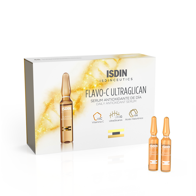 ISDIN Isdinceautics Flavo C Ultraglican Ampolas 10UX2ML 30ML-Sérum antioxidante de dia com vitamina C