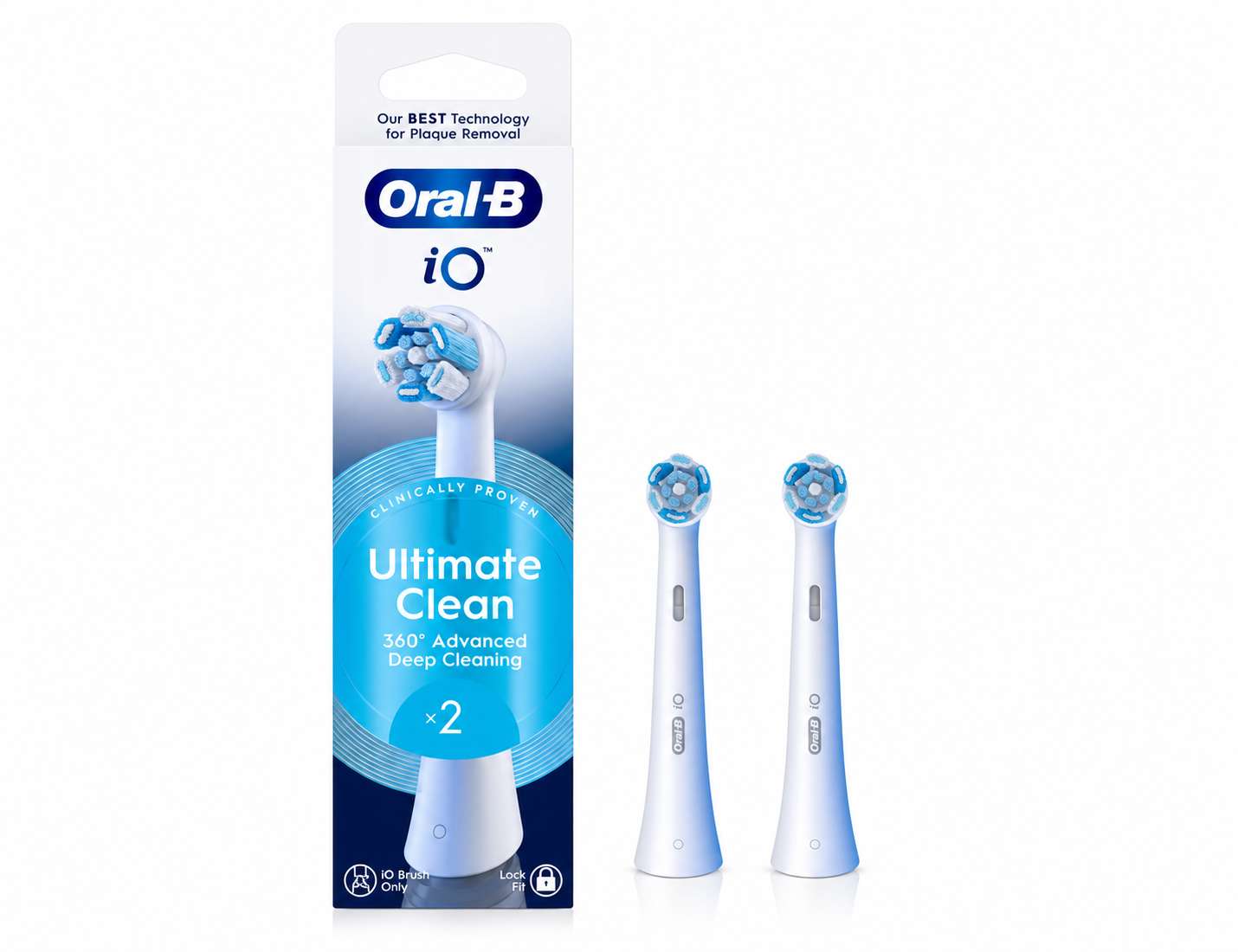 Oral B iO Recarga Ultimate Clean Escova de Dentes Elétrica x2 (branco)