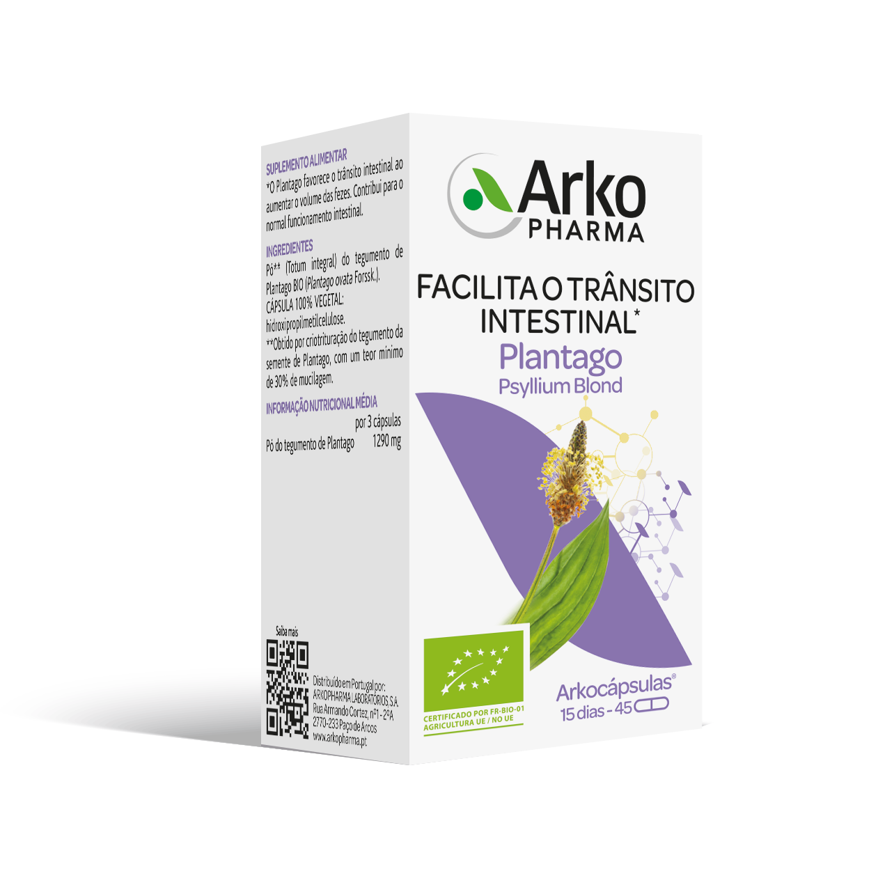 Arkocápsulas Plantago BIO 45 cápsulas