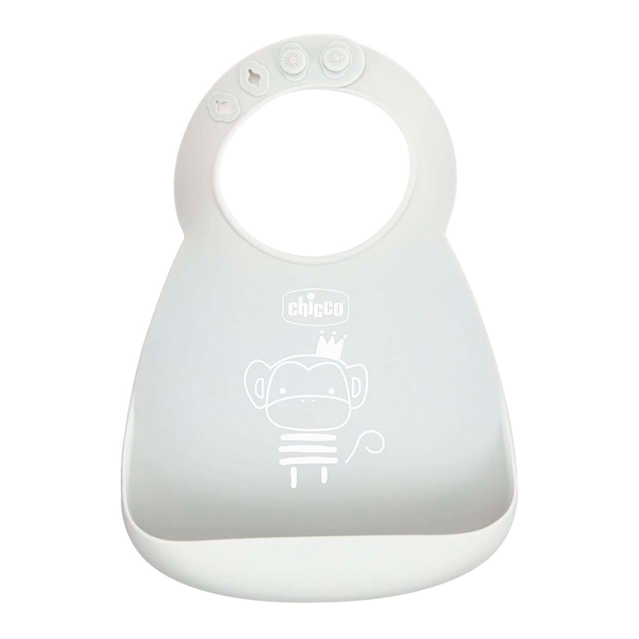 Chicco Babete Macio em Silicone Cinzento 6M+