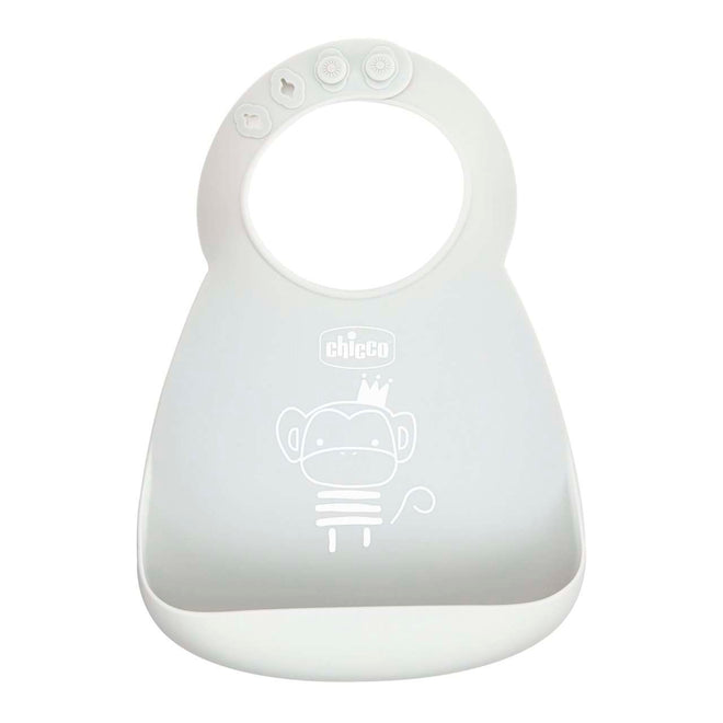 Chicco Babete Macio em Silicone Cinzento 6M+