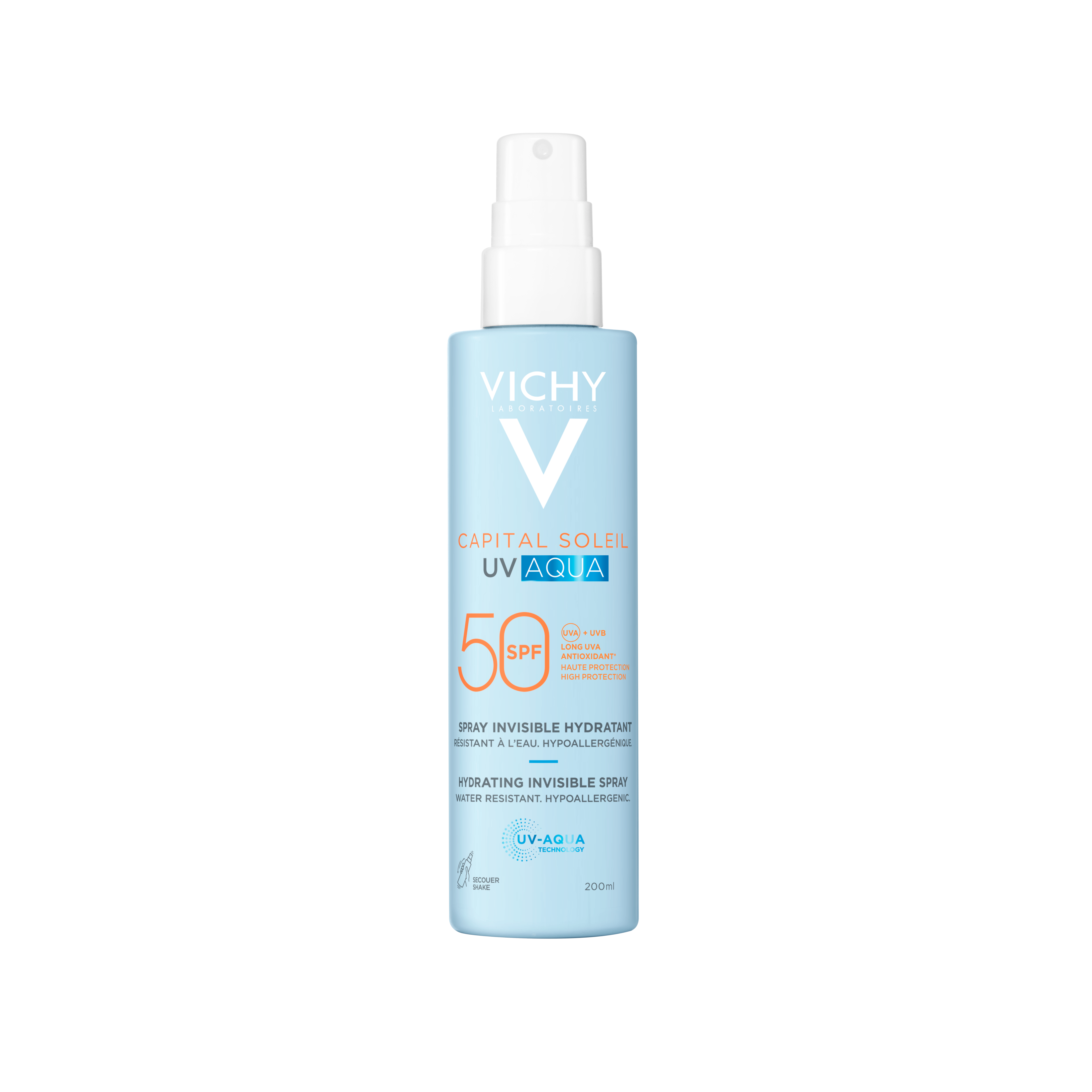 Vichy Capital Soleil UV Aqua Spray Invisivel SPF50 - 200ml