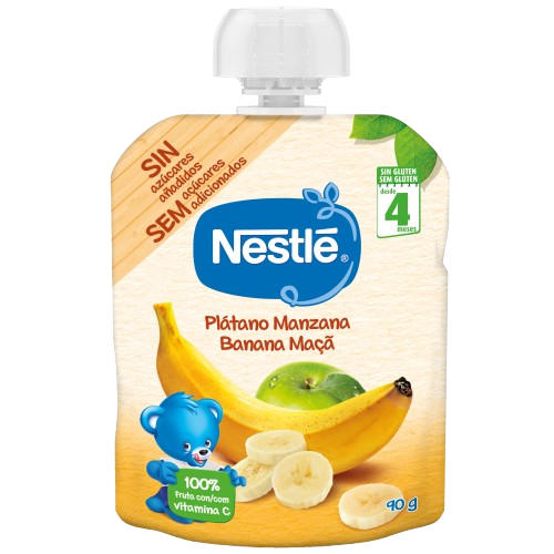 Nestlé Pacotinho de Fruta Banana e Maçã 4M+ 90g