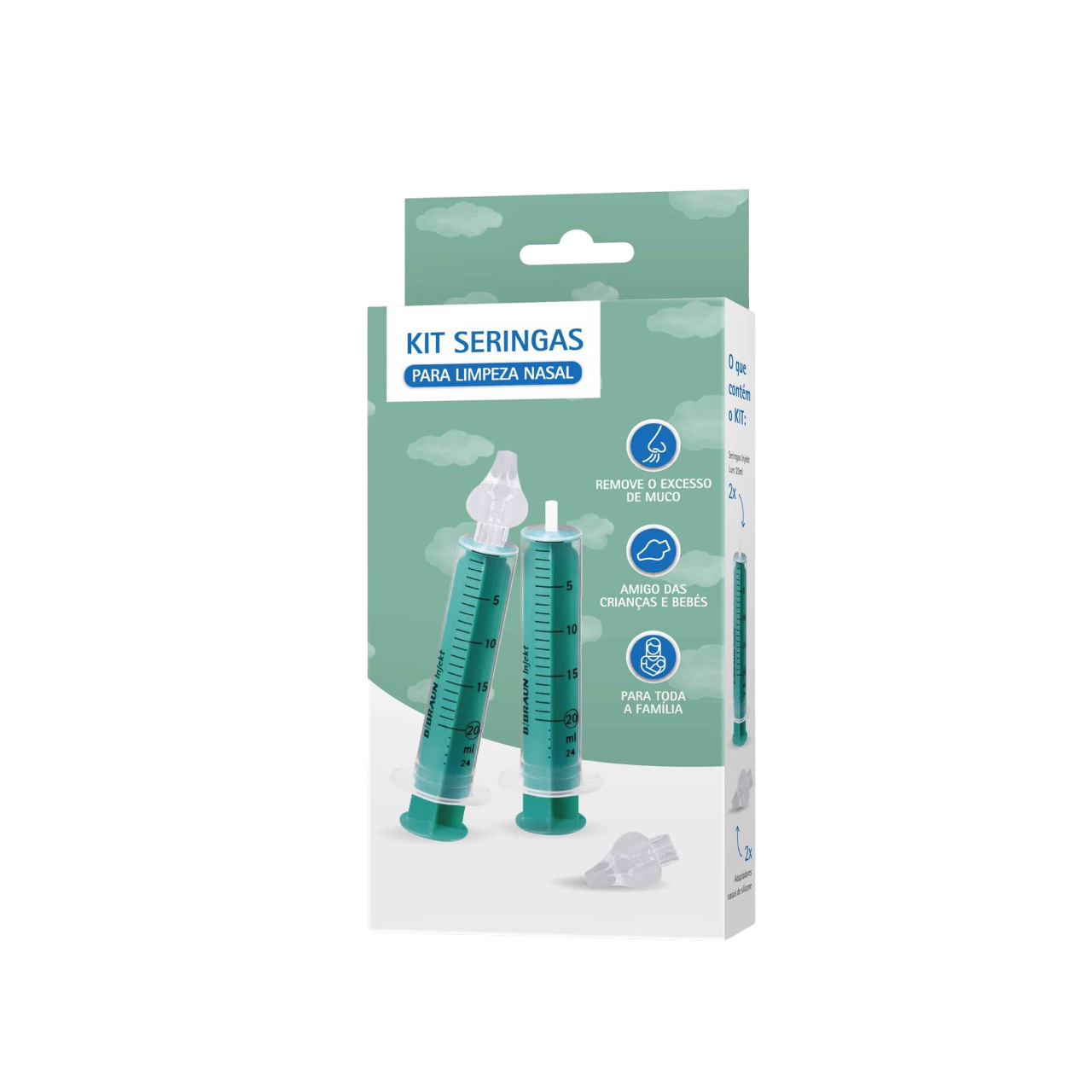 B Braun Kit Seringas Limpeza Nasal 20ml X2