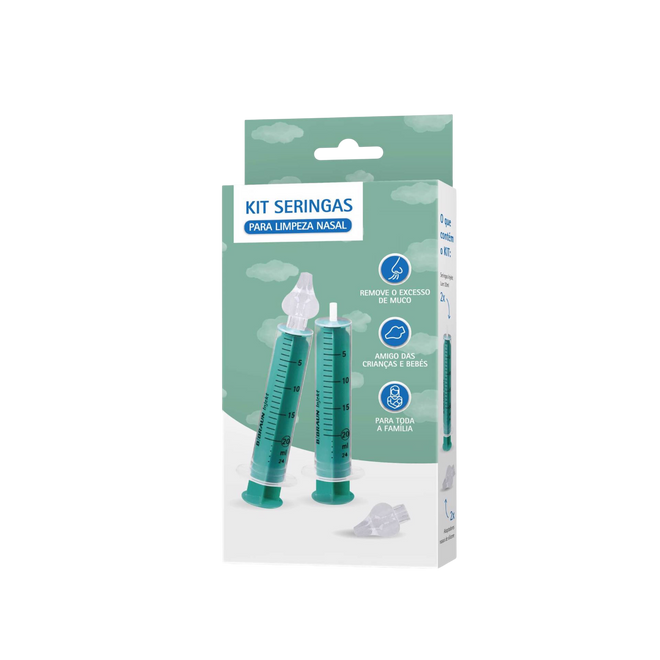 B Braun Kit Seringas Limpeza Nasal 20ml X2