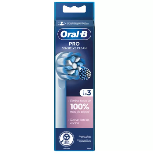 Oral B Sensitive Clear Recarga Escova Elétrica (x3 unidades)  X3