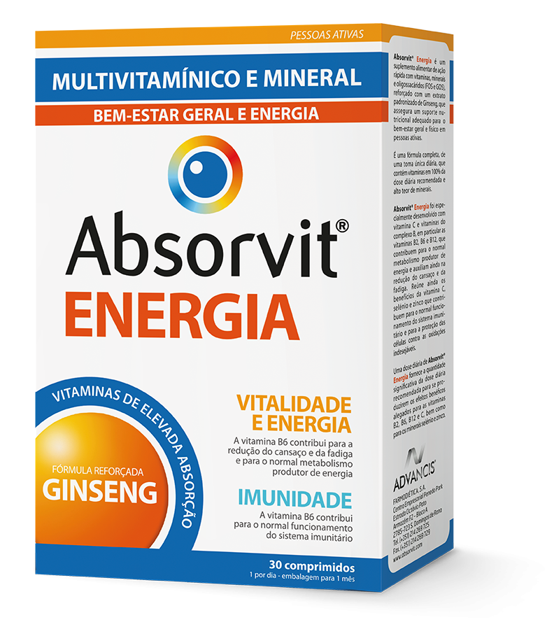 Absorvit Energia Comprimidos x30