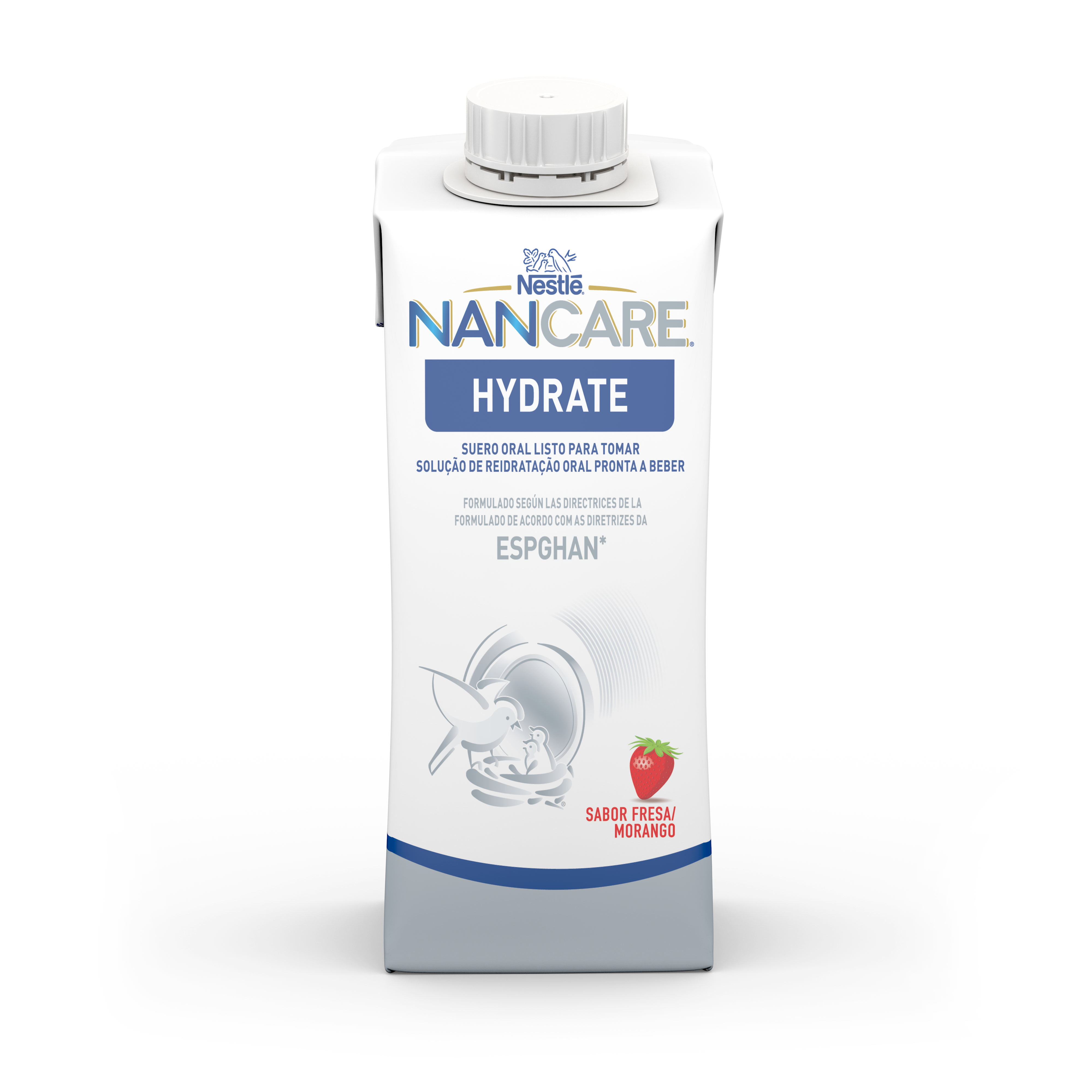 Nancare Hydrate Solução Rehidratante Oral Morango 200ml (x4 Unidades)