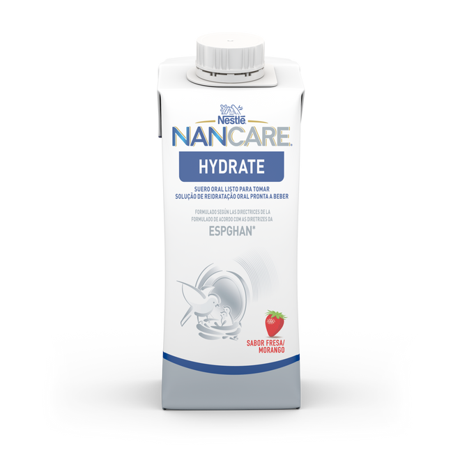 Nancare Hydrate Solução Rehidratante Oral Morango 200ml (x4 Unidades)