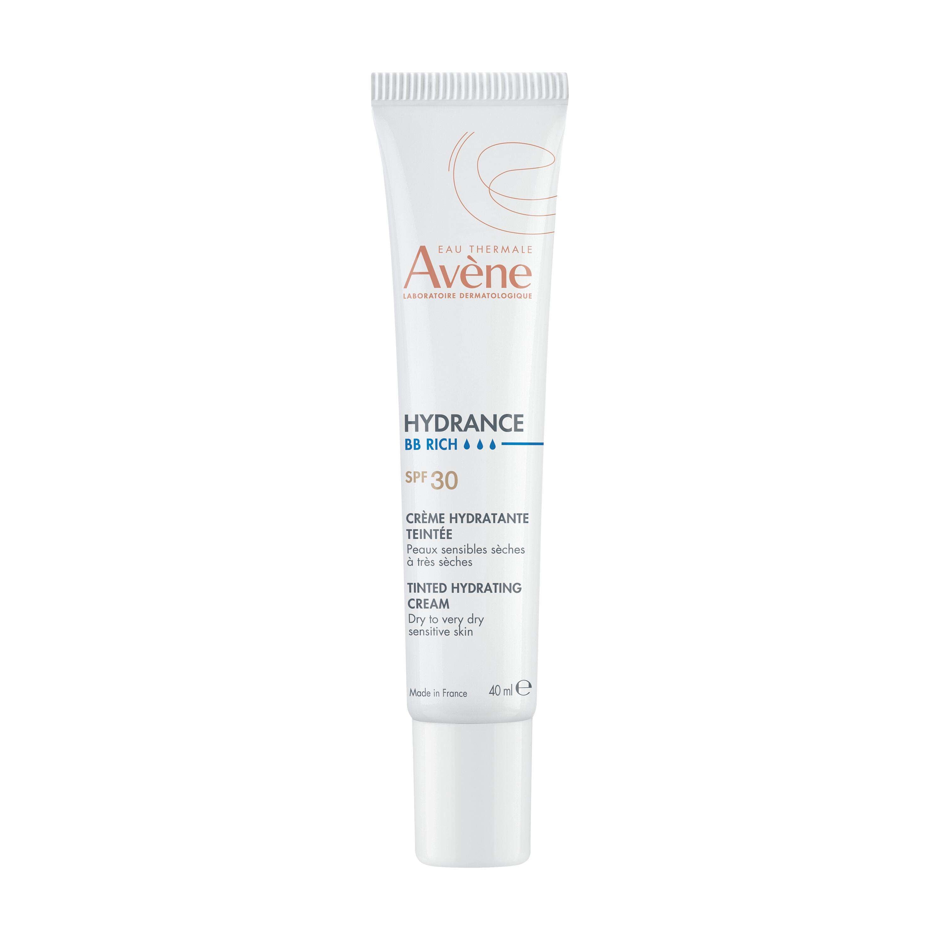 Avène BB com Cor Rico Hydrance SPF 30, pele desidratada seca a muito seca 40 ml