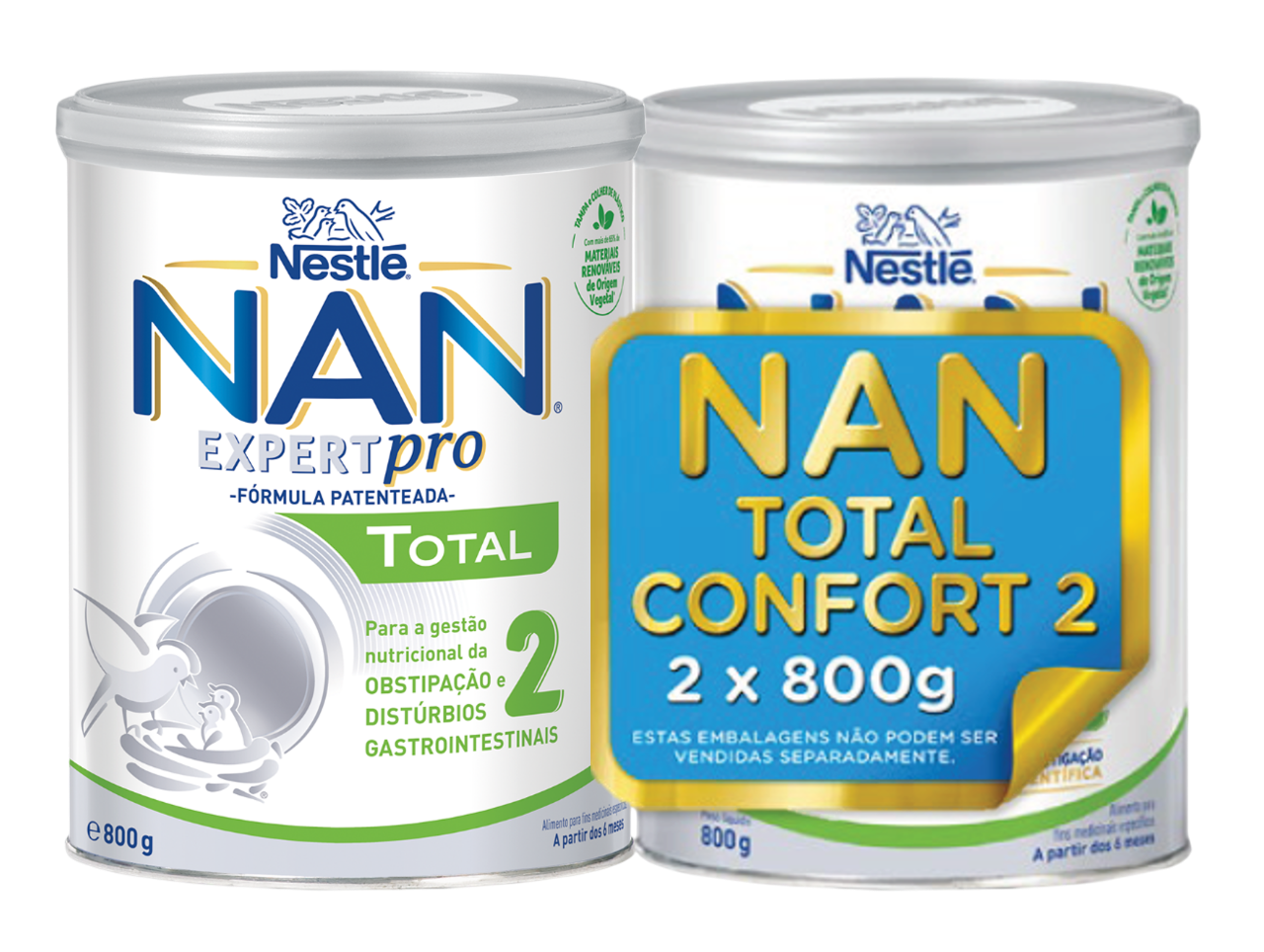 Nan Expert Pro Total 2 Pack Leite de Transição 800g x2