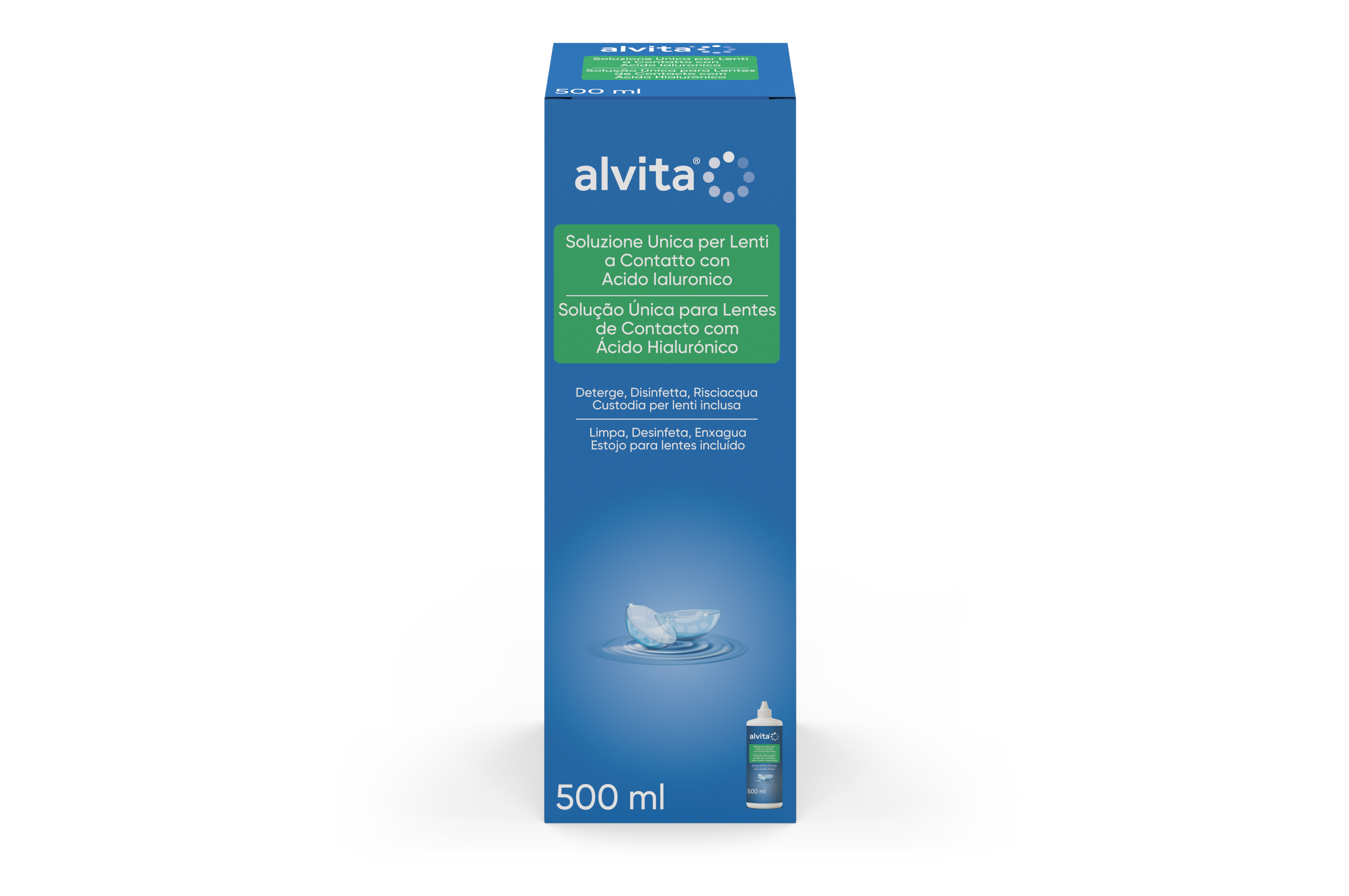 Alvita Solução Única Lentes Contacto c/ Ácido Hialurónico 500ml