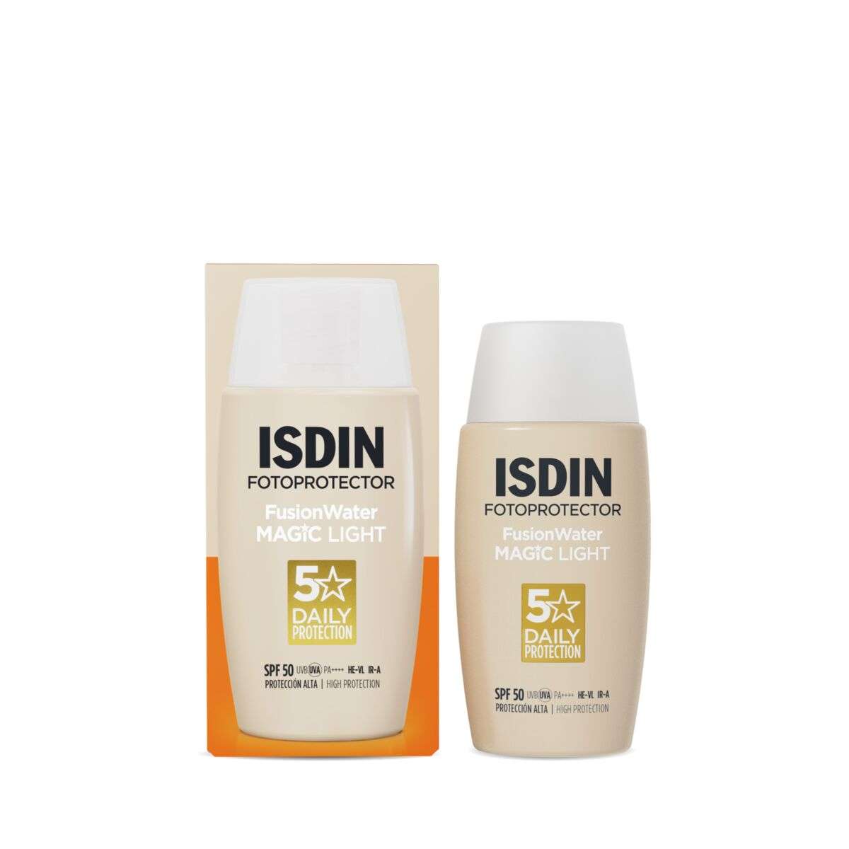 ISDIN Fotoprotector Fusion Water Magic Color LIGHT SPF50 50ML- Protetor solar facial com cor