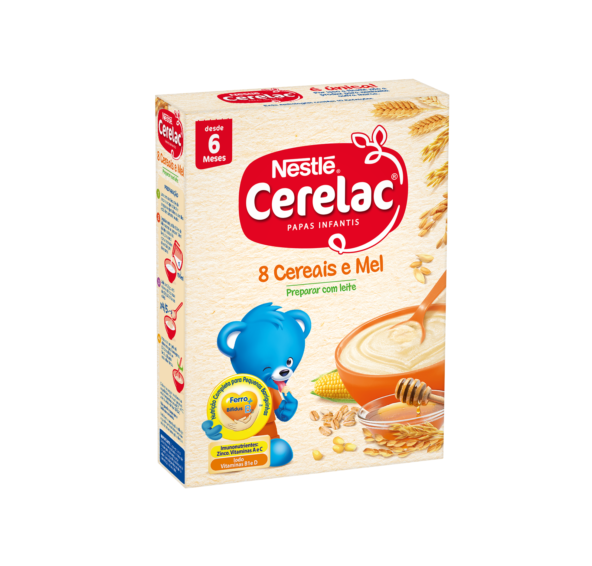 Cerelac Farinha 8 Cereais e Mel Não Láctea +6M 250g