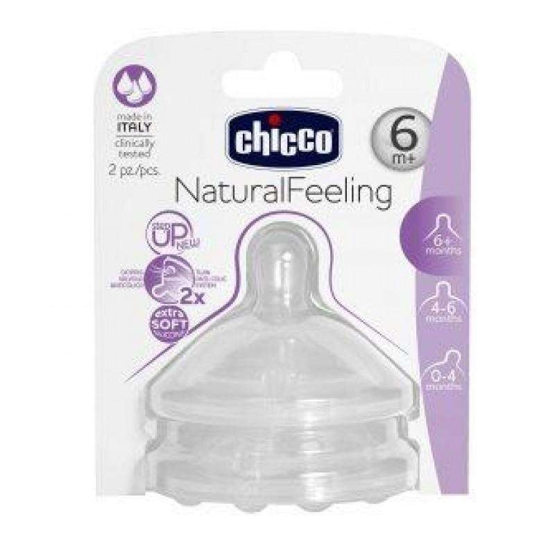 Chicco Tetina Silicone NaturalFeeling Fluxo Rápido 6M+ x2