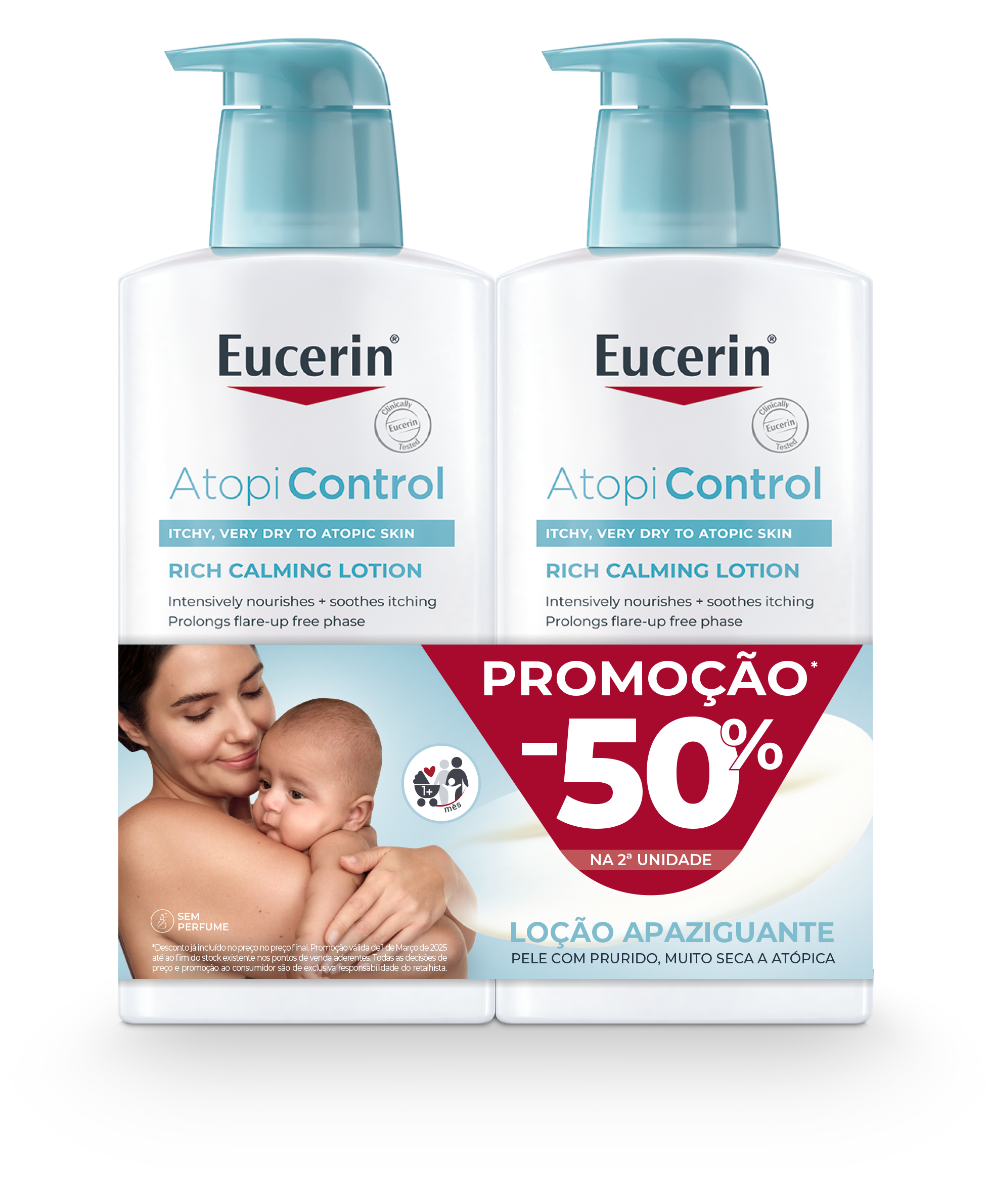 Eucerin AtopiControl Loção Corporal - 400ml x2 -50% no 2º