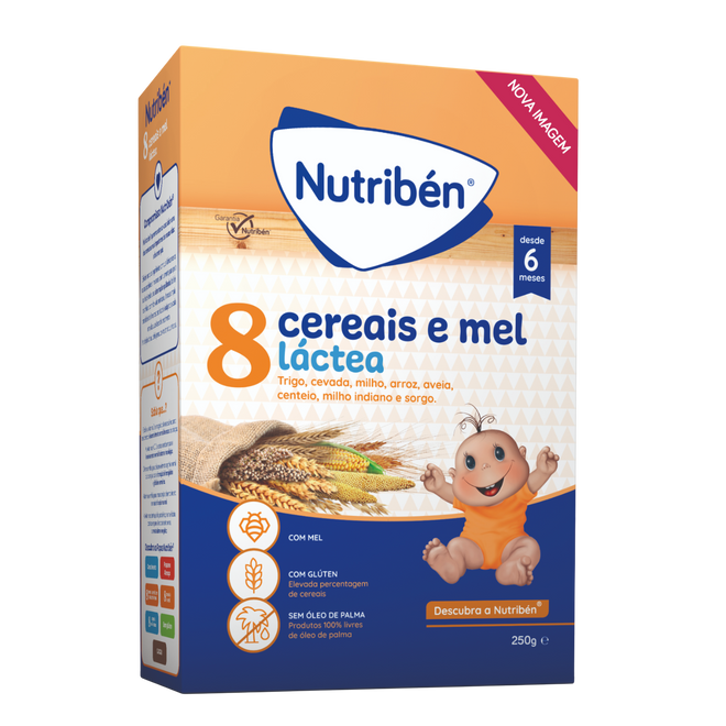 Nutribén Farinha 8 Cereais e Mel Láctea 250g