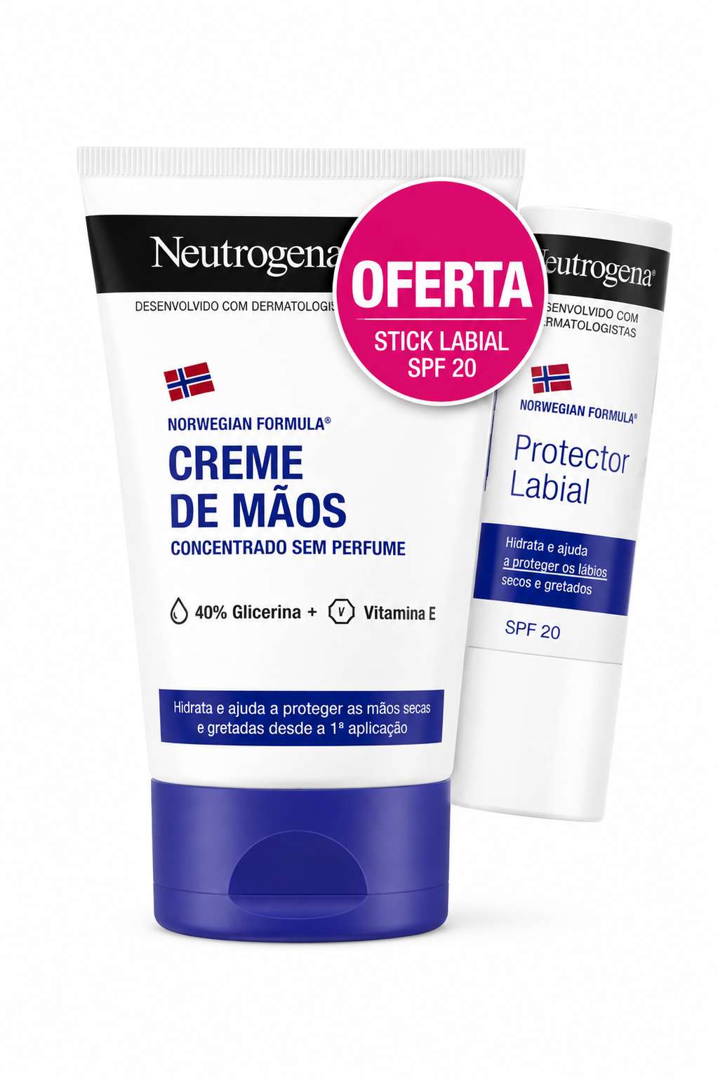 Neutrogena Creme de Mãos Concentrado com Perfume Oferta Protetor Labial FPS 20