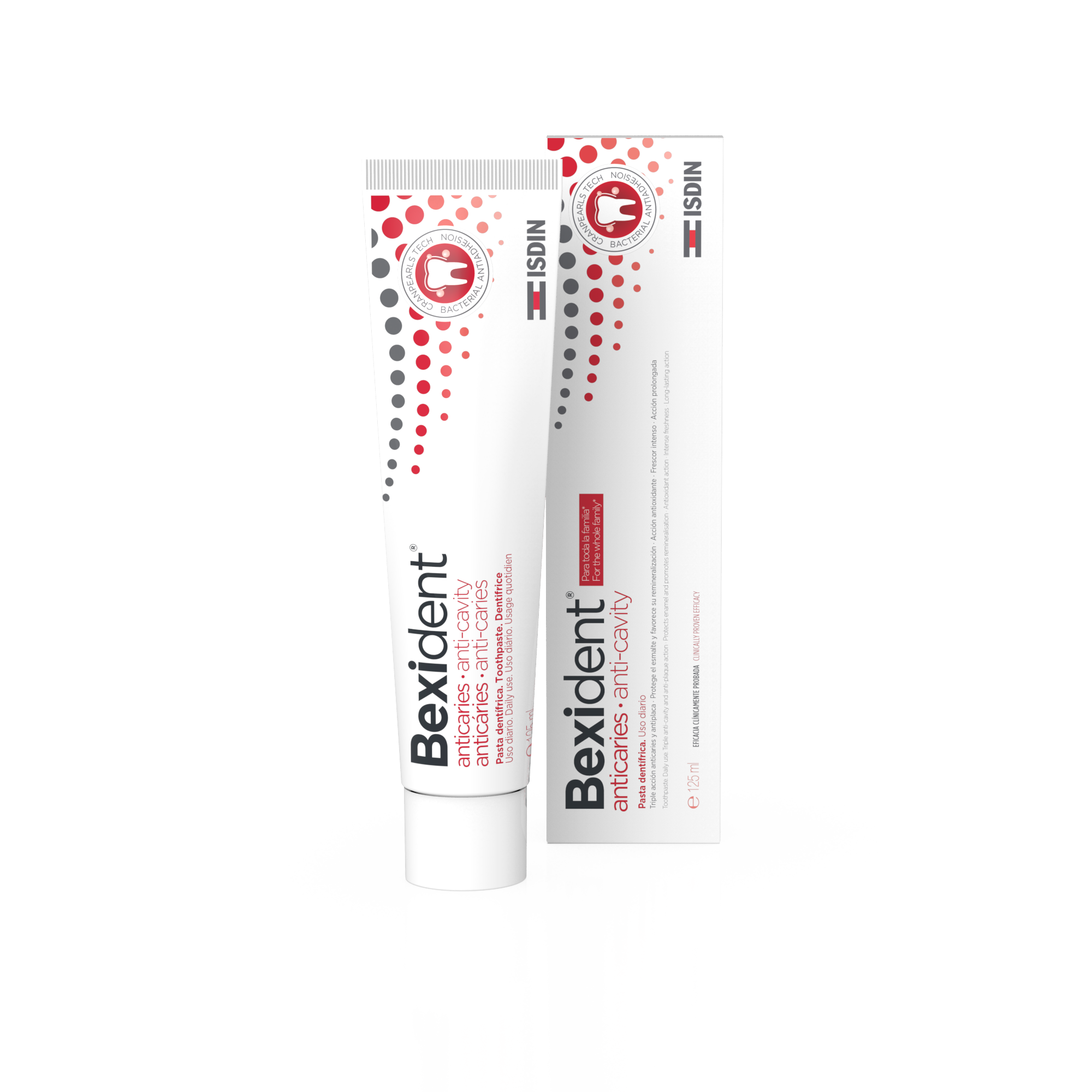 ISDIN Bexident Anticáries Pasta Dentífrica 125ML- Pasta dentrífica de uso diário com tripla ação anticárie