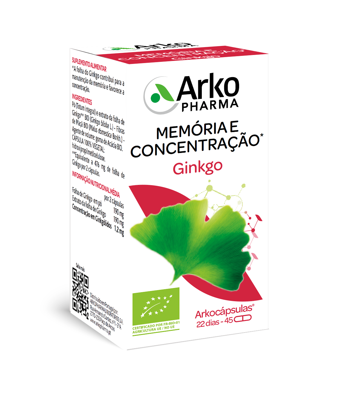 Arkocápsulasulas Ginkgo 45 cápsulas