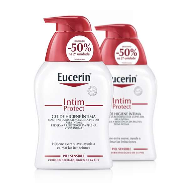 Eucerin Intim Protect Gel Higiene Íntima 2x250 ml com desconto de 50% na 2ª embalagem
