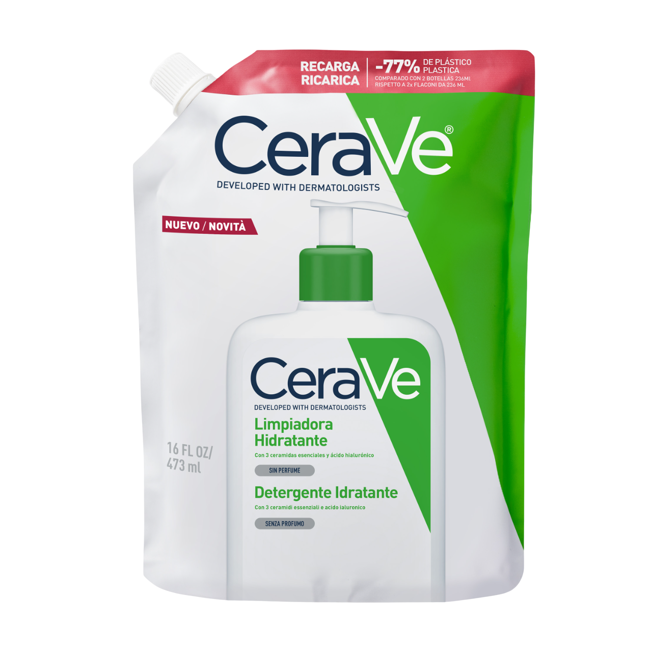 CeraVe Hydrating Cleanser - Creme de Limpeza Hidratante Recarga 473ml