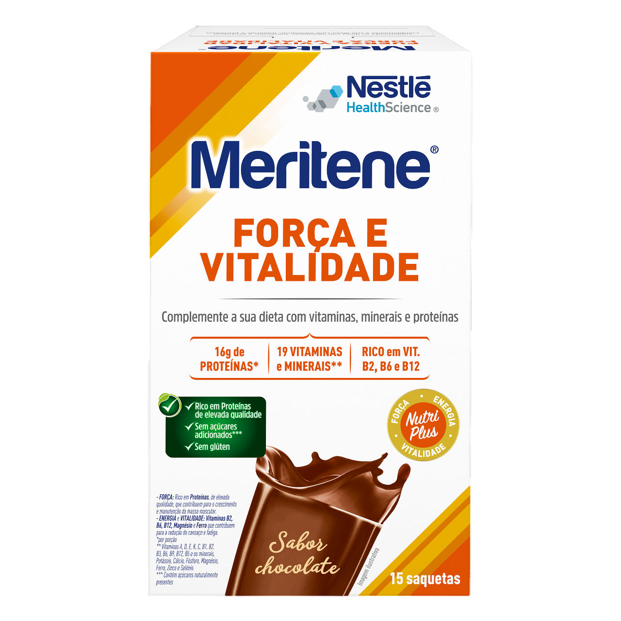 Meritene Força e Vitalidade Chocolate Saquetas 15x30g