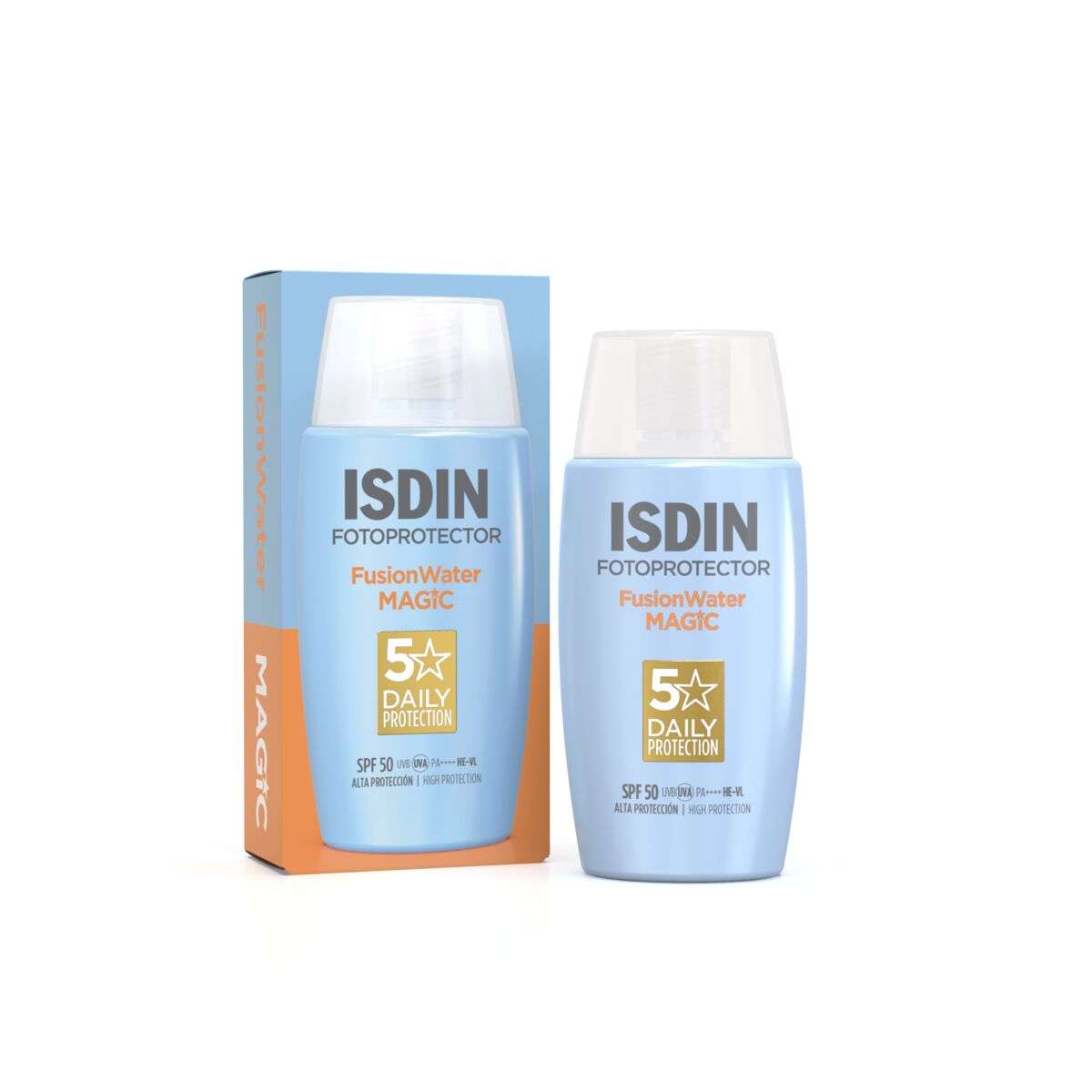 ISDIN Fotoprotector Fusion Water Magic SPF50 50ML- Protetor solar facial ultraligeiro