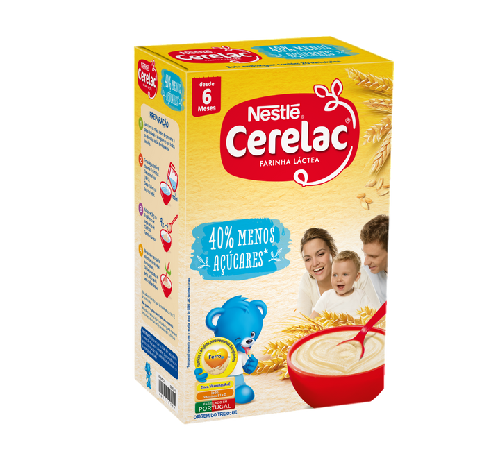 Nestlé Cerelac Farinha Láctea -40% Açúcares 6M+ 900g
