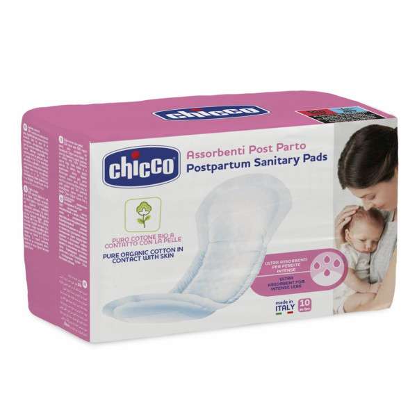 Chicco Pensos Higiénicos Pós-Parto em Algodão Orgânico X10