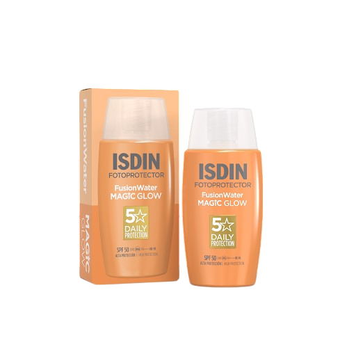 ISDIN Fotoprotector FusionWater MAGIC GLOW SPF50 50ML - Protetor solar facial ultraligeiro e com efeito glow