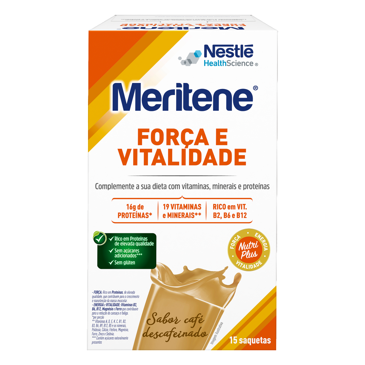 Meritene Força e Vitalidade Café Saquetas 15x30g