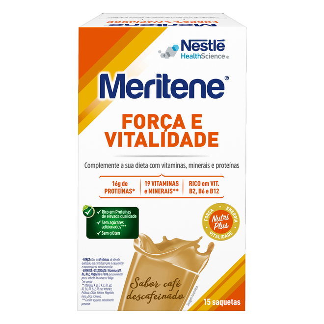 Meritene Força e Vitalidade Café Saquetas 15x30g