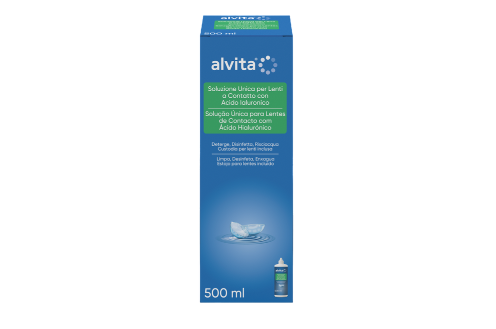 Alvita Solução Única Lentes Contacto c/ Ácido Hialurónico 500ml