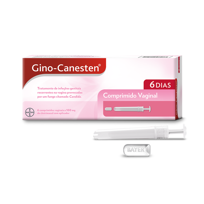 Gino-Canesten Comprimido Vaginal 100mg - 6 comprimidos vaginais