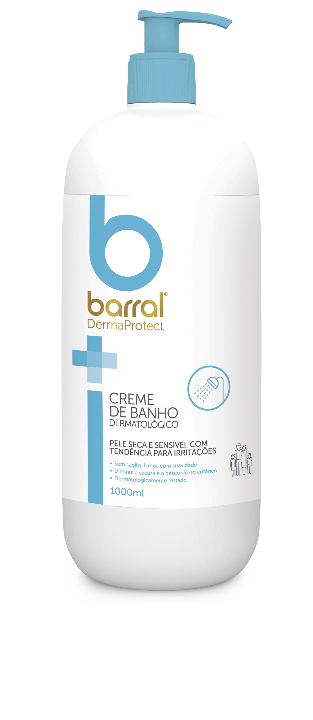 Barral DermaProtect Creme Banho Dermatológico 1L