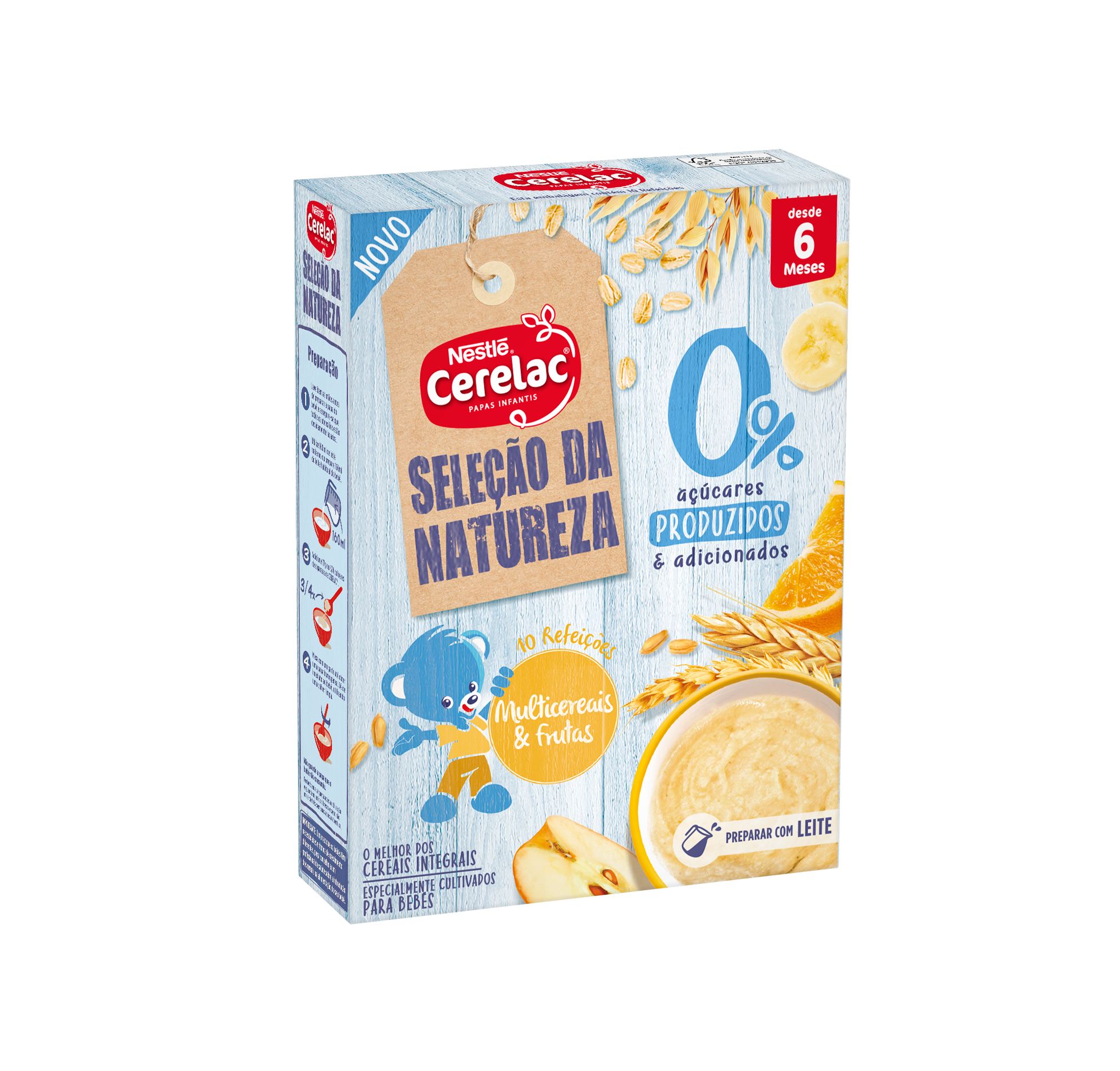 Cerelac Seleção da Natureza 0% Açúcares 8 Cereais e Frutas – 180 g