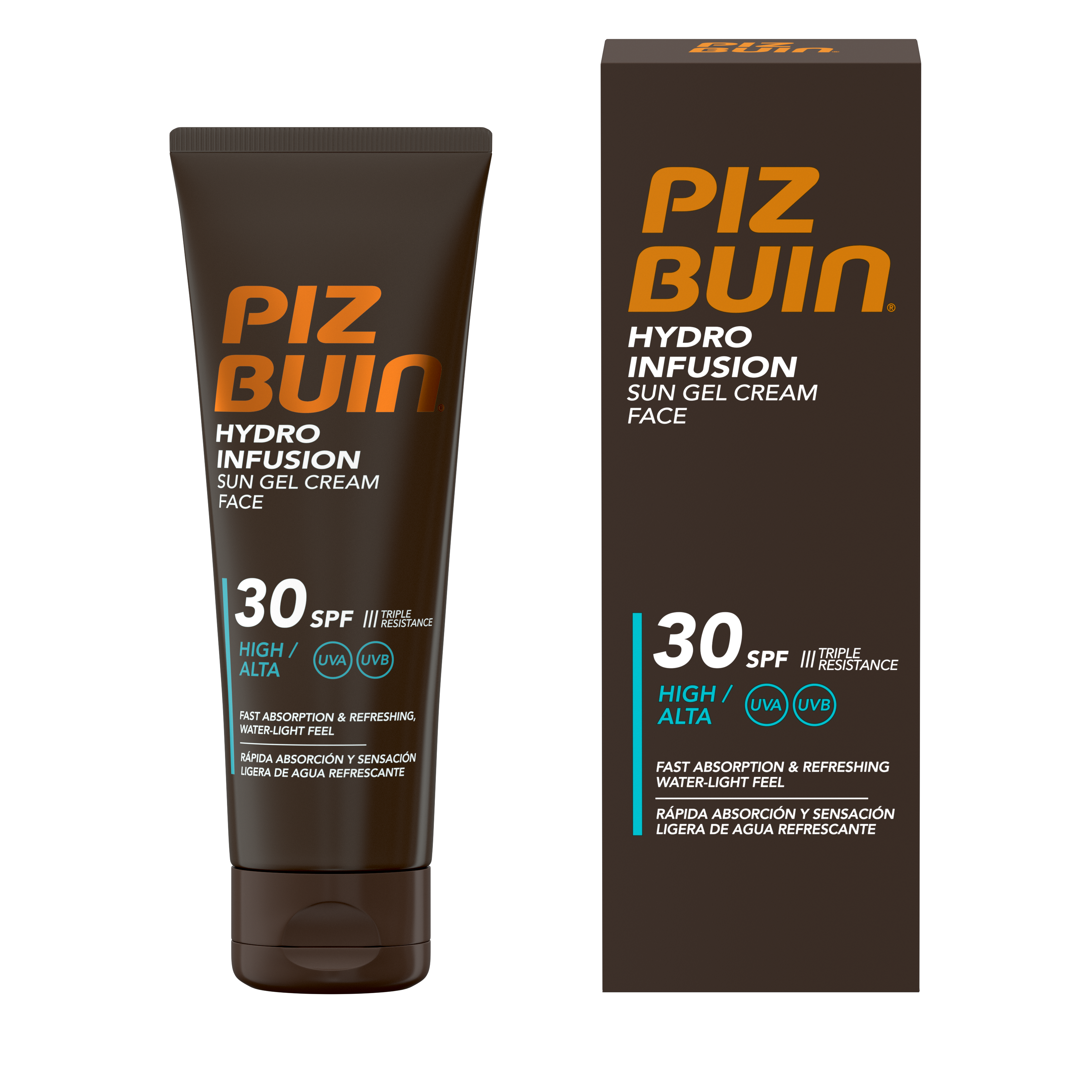 Piz Buin Hydro Infusion Gel-creme facial solar SPF30, Bisnaga 50ml