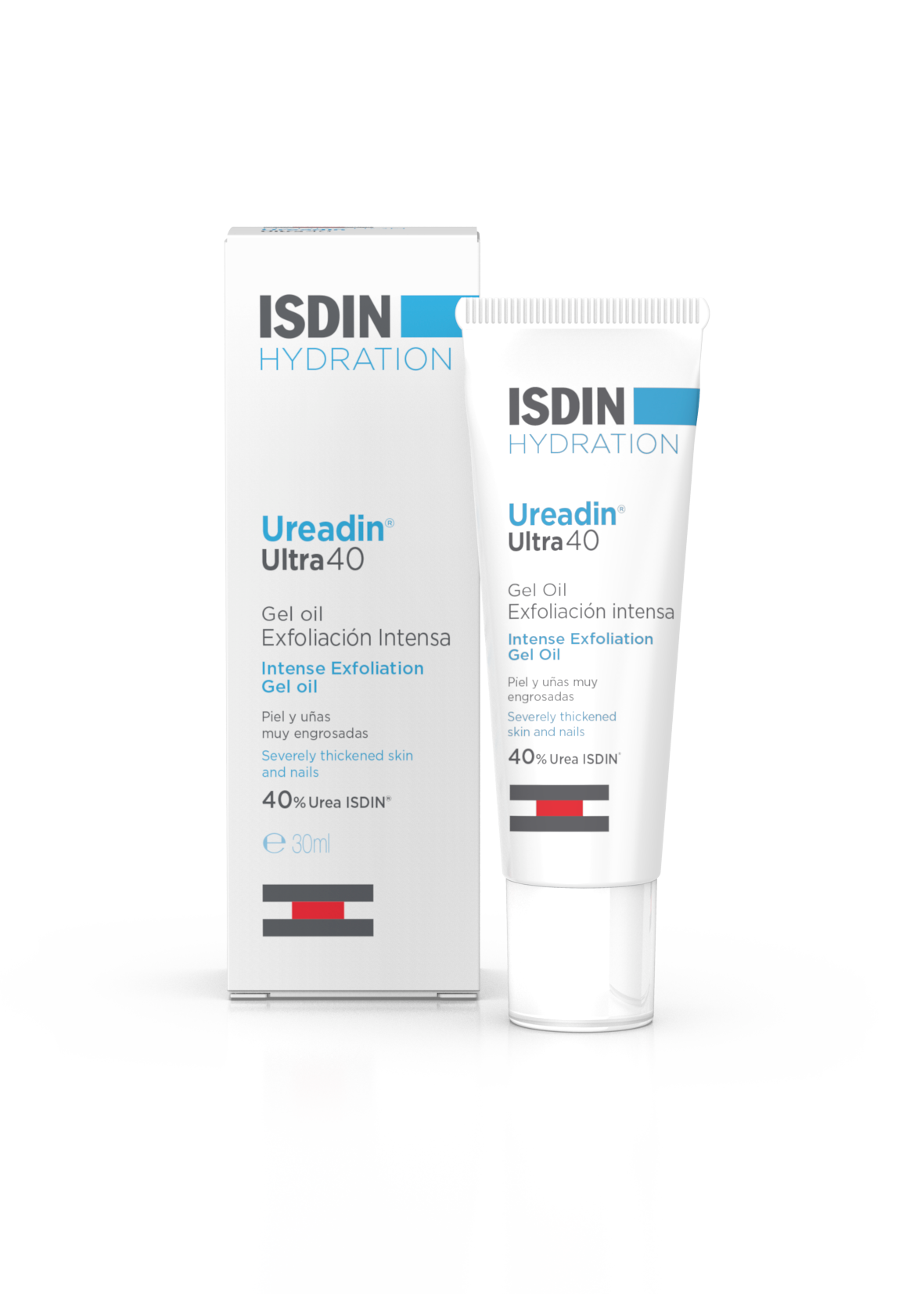 ISDIN Ureadin Ultra40 Gel Oil 30ml- Gel esfoliante para pés com 40% de ureia. Indicado para a pele e unhas espessas.