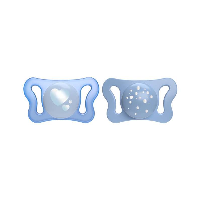 Chicco Physio Micro Chupetas Silicone Azul 0-2M x2 unidades